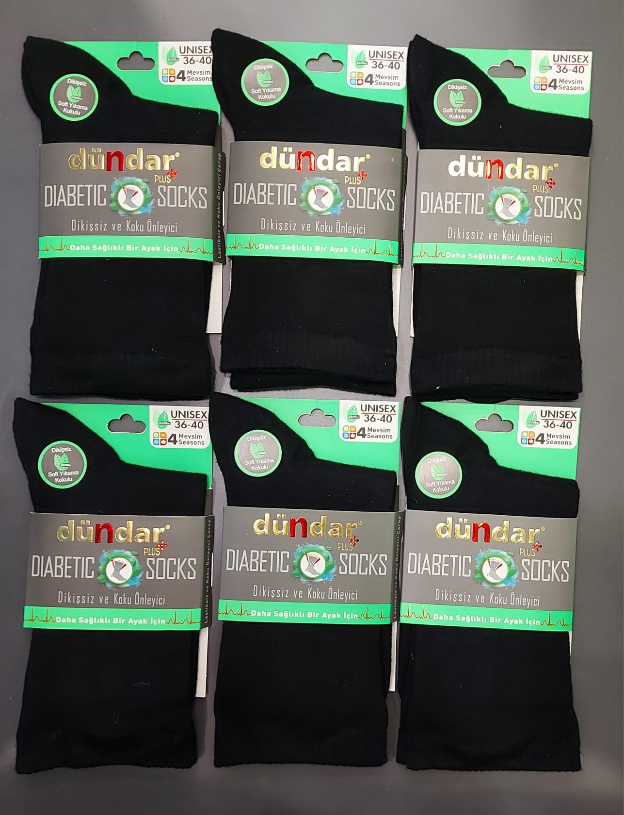 DÜNDAR PLUS 6999 UNİSEX BAMBU DİYABETİK DİKİŞSİZ 4 MEVSİM ÇORAP 6