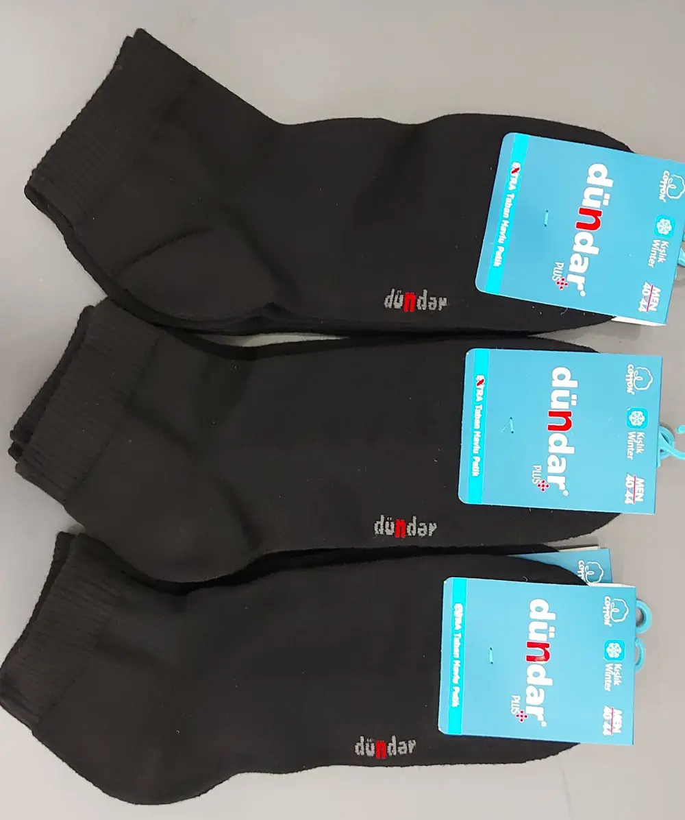 DÜNDAR PLUS 7651 ERKEK TABAN HAVLU PATİK ÇORAP 6 ADET
