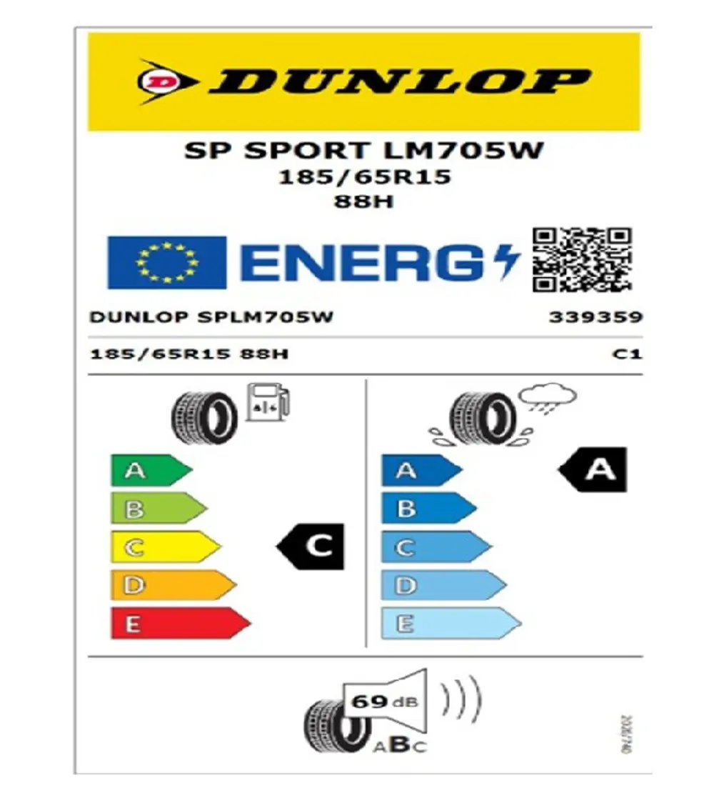 Dunlop 185/65 R15 TL 88H SP SPORT LM705 Yaz Lastiği (Üretim Tarih Dunlop 185/65 R15 TL 88H SP SPORT LM705 Yaz Lastiği (Üretim Tarih