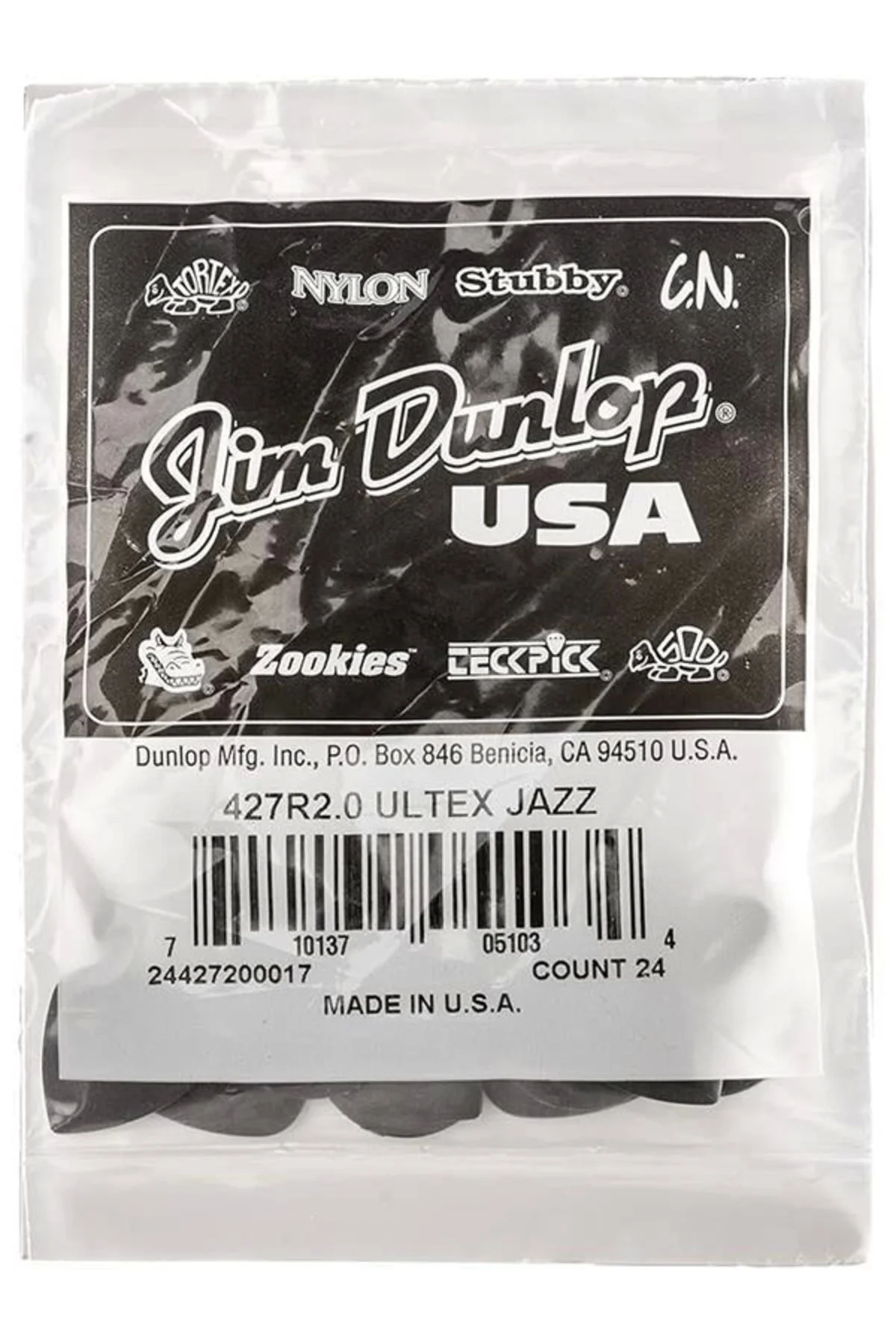 Dunlop 427R200 Tasche mit 24 2mm Mediatoren