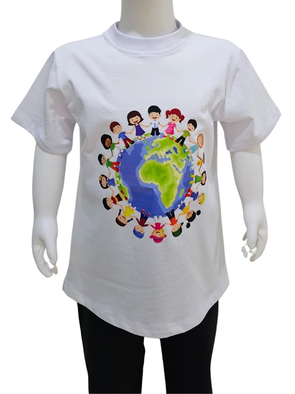 Kostüm Sarayı Dünya Çocukları Baskılı Tişört