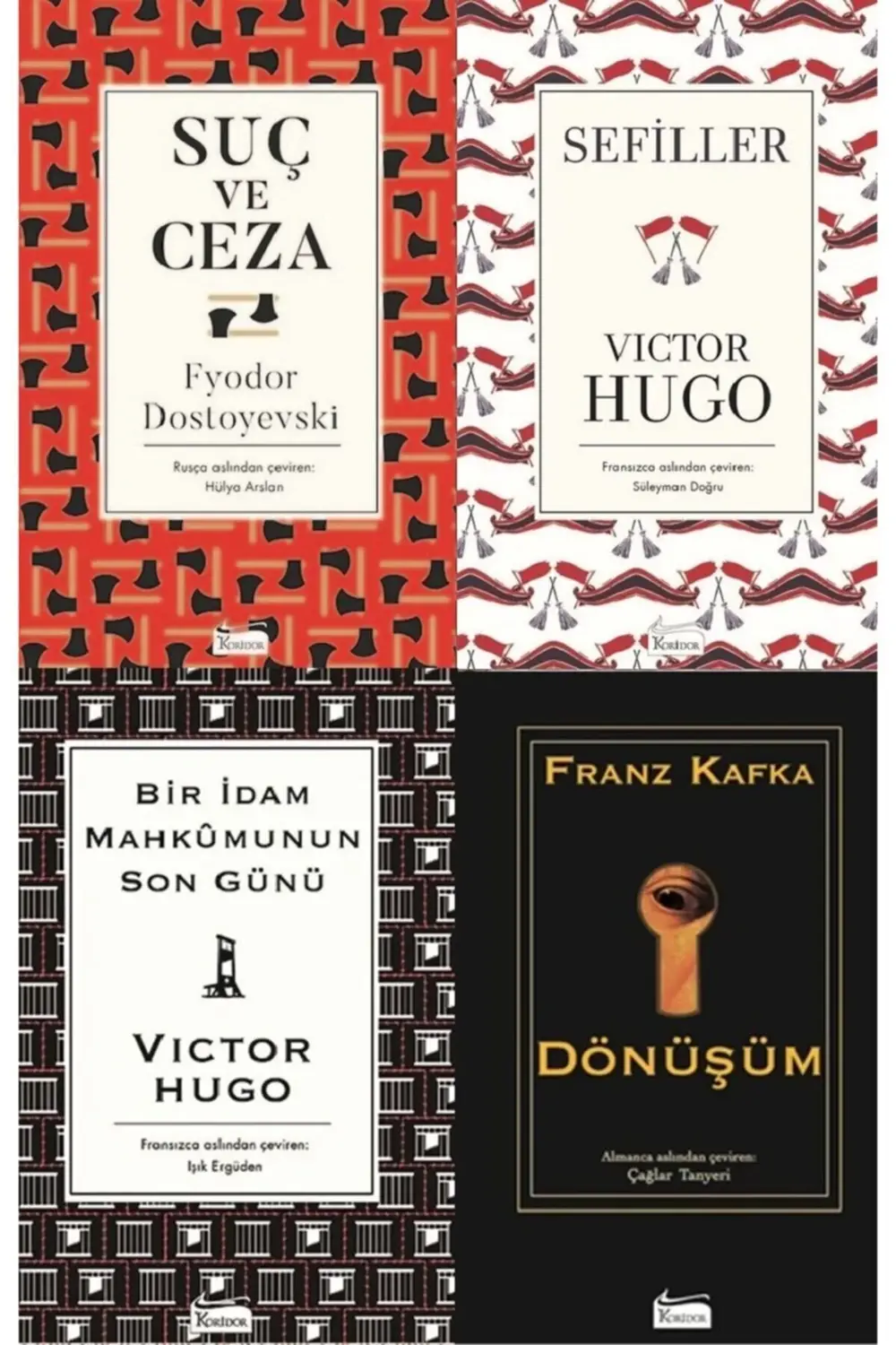 Dünya Edebiyatı 4 Kitap Bez Ciltli Koleksiyon Baskı Suç Ve Ceza S
