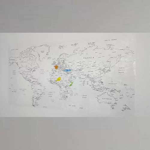 Private Dünya Haritasi Kağit Tahta 110×56 Cm