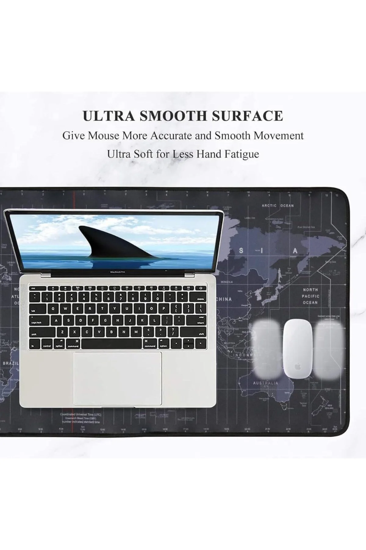 Dünya Haritası Ekstra Büyük Genişletilmiş Kaymaz Kauçuk Oyun Mouse Pad & Klavye Mas