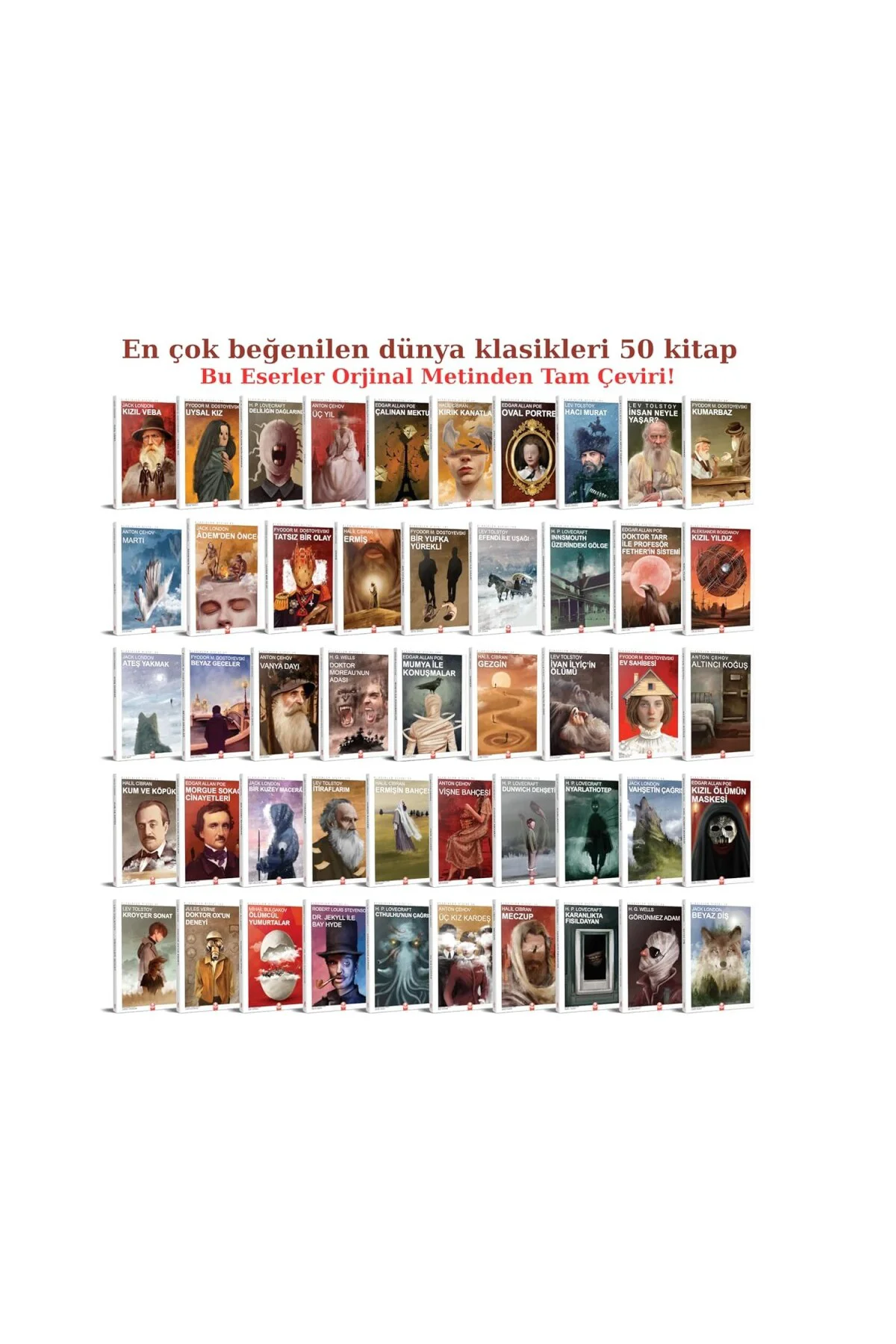Dünya Klasikleri 50 Kitap Seti, Tam Çeviri, Orijinal Metinden