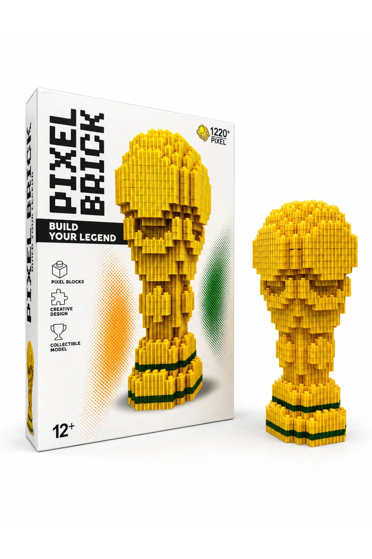 Dünya Kupası Yapı Blok Seti 1220+ Parça Futbol Temalı Koleksiyonluk Pixel Brick Puzzle Oyuncak