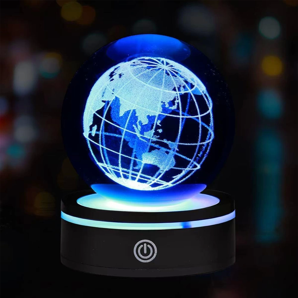 Dünya Tasarımlı Usb&039li Dönen Cam Küre Dünya Tasarımlı Usb&039li Dönen Cam Küre