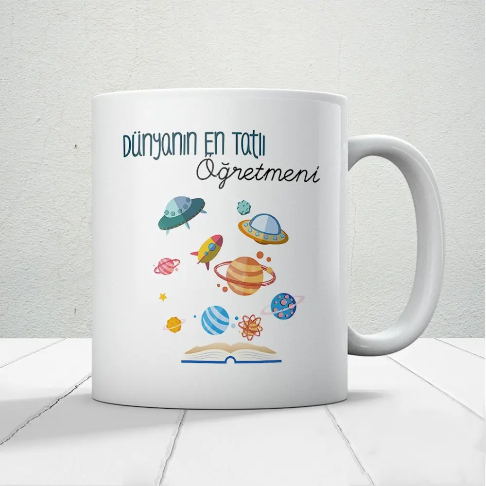 Dünyanın En Tatlı Öğretmeni - Öğretmenler Günü Temalı Baskılı Kup
