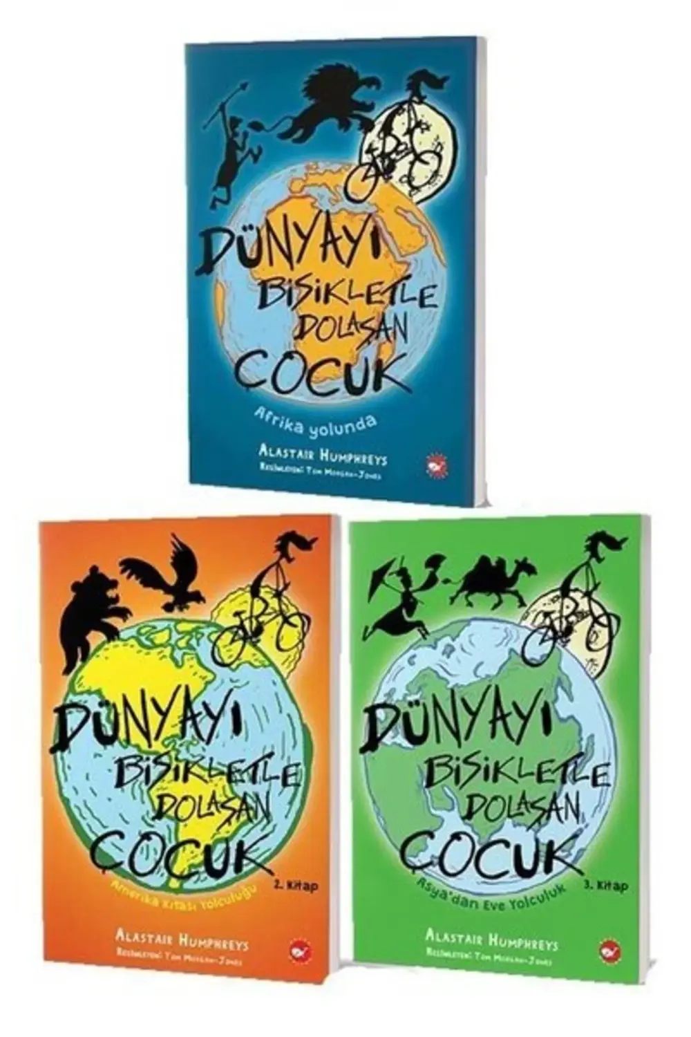 Dünyayı Bisikletle Dolaşan Çocuk Seti (3 Kitap Takım) - Alastair