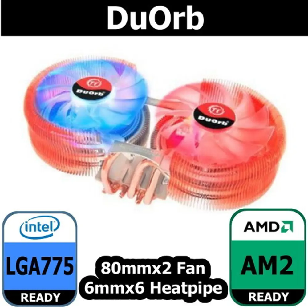 Duo Orb Intel LGA775 ve AM2 ile uyumlu CPU Soğutucusu CL-P0464D