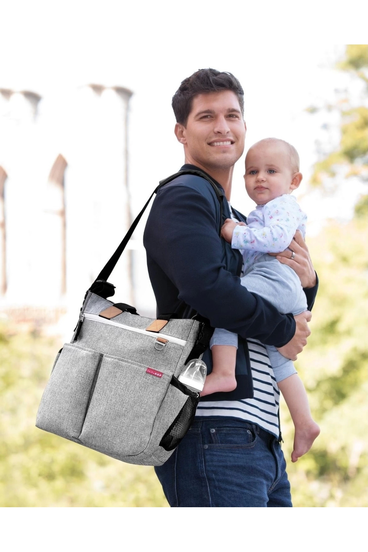 Skip Hop Duo Orijinal Anne Bebek Bakım Çantası Açık Gri