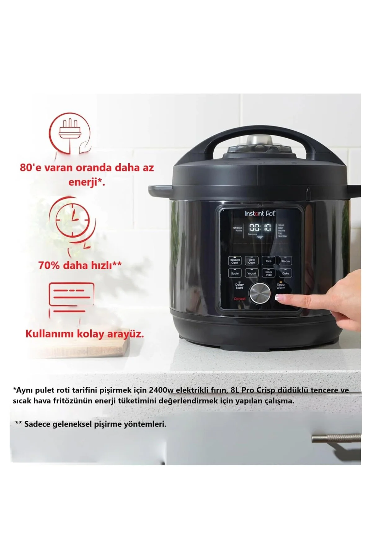 , Duo Plus Whisperquiet/Sessiz Çok Amaçlı Pişirici, Düdüklü Tence