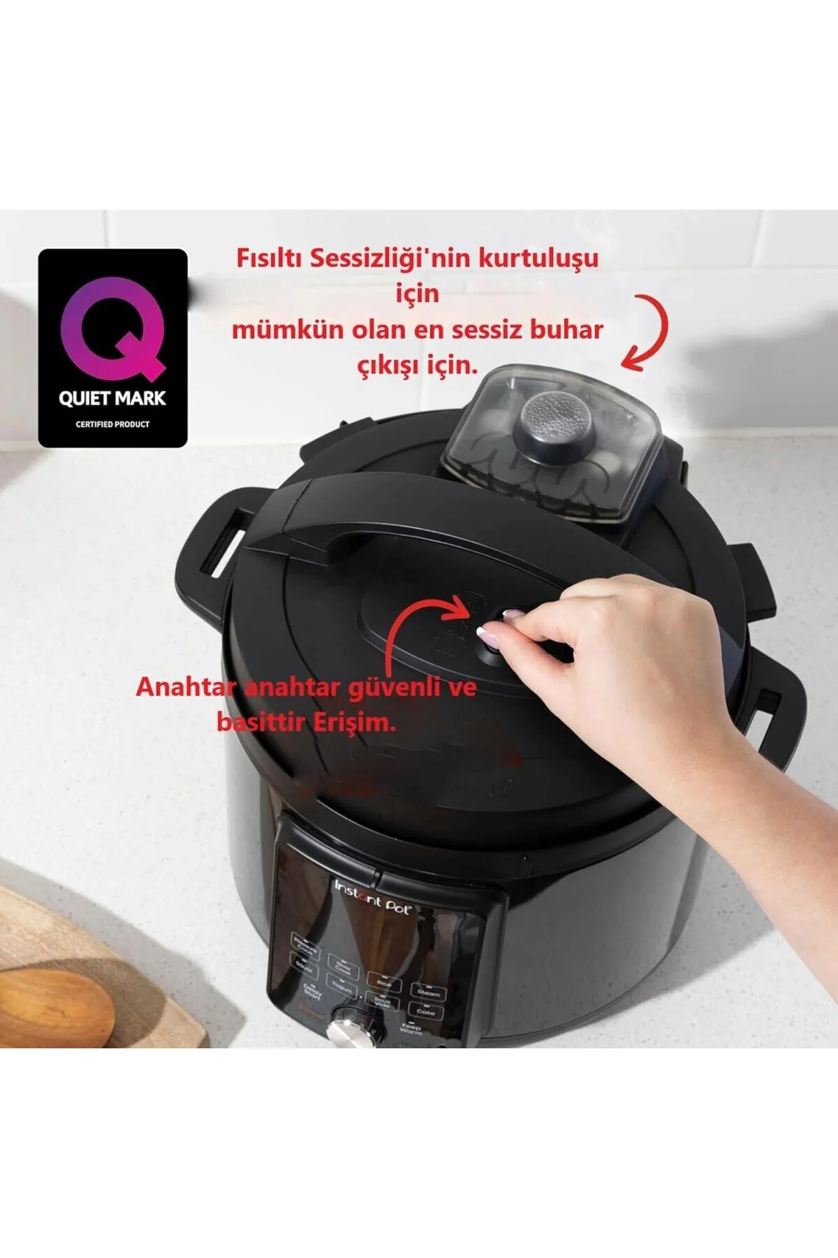 , Duo Plus Whisperquiet/Sessiz Çok Amaçlı Pişirici, Düdüklü Tence