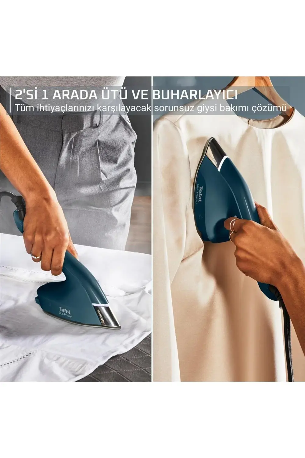 Tefal Duo Power 2 İn 1 Kırışıklık Giderici 1700 Watt Buharlı Düzleştiri