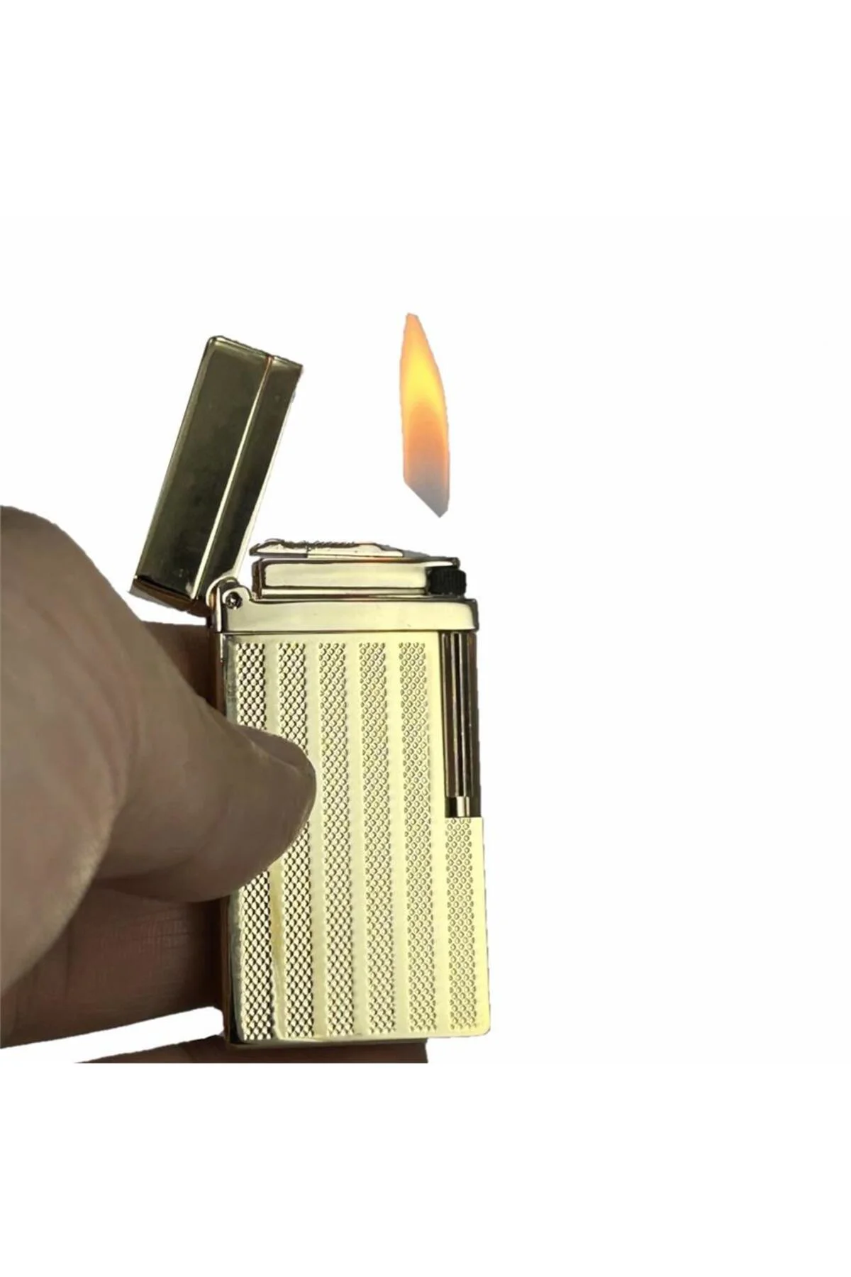 Dupont Tarz Yandan Çarklı Metal Çakmak Altın