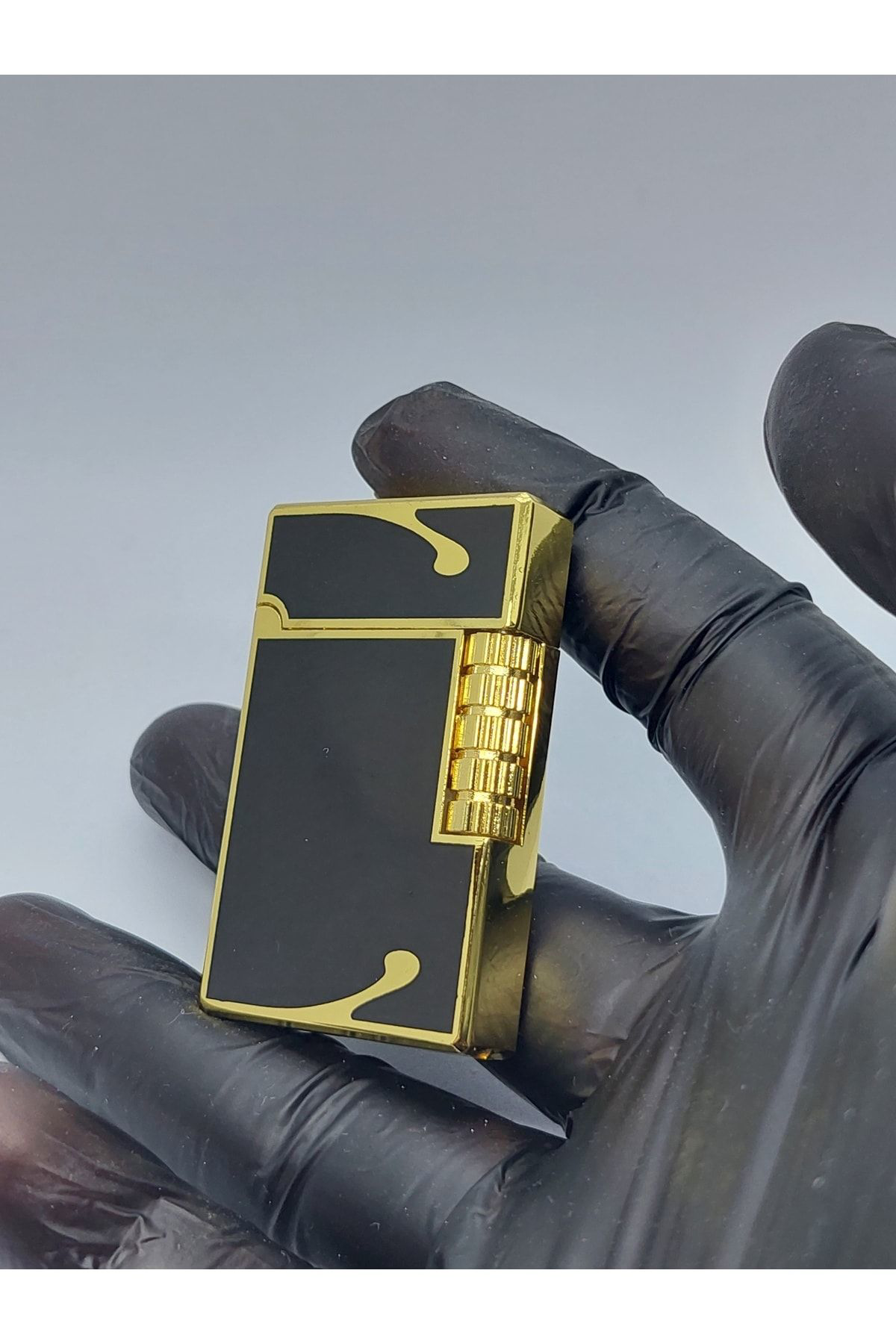 Pnp Dupont Tipi Çakmak Yandan Çarklı Çakmak Aksesuar Çakmak Siyah Ve 