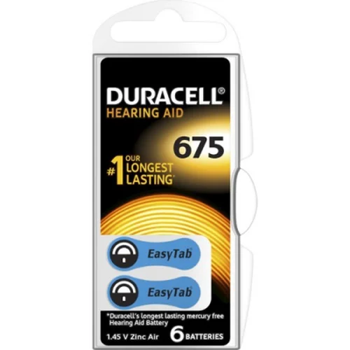 Duracell 675 İşitme Cihaz Kulak Pili 6 Parça 1 Kutu Fiyatı, Yorumları ve Özellikleri