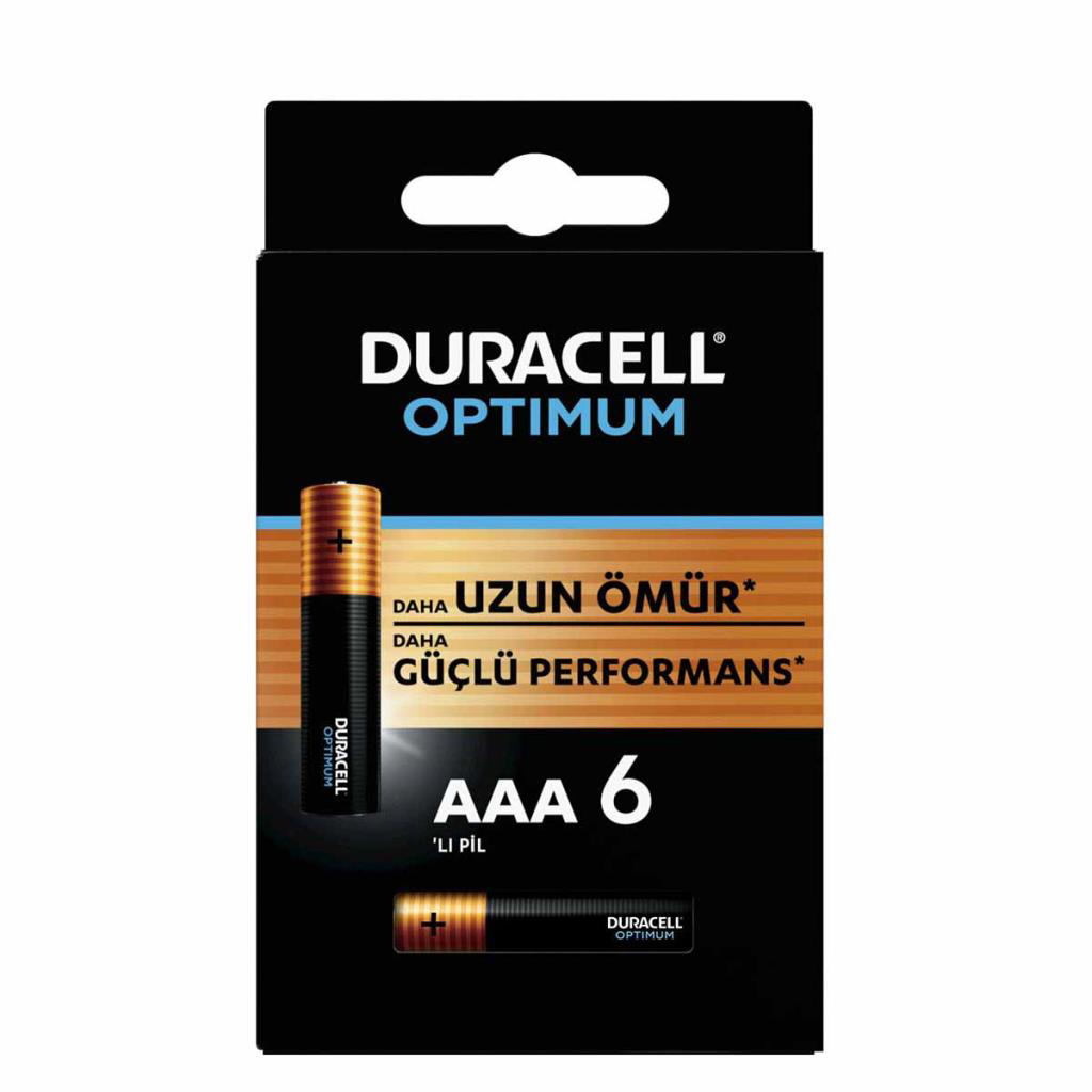 Duracell 6Lı Optimum AAA Kalem Pil Duracell 6Lı Optimum AAA Kalem Pil