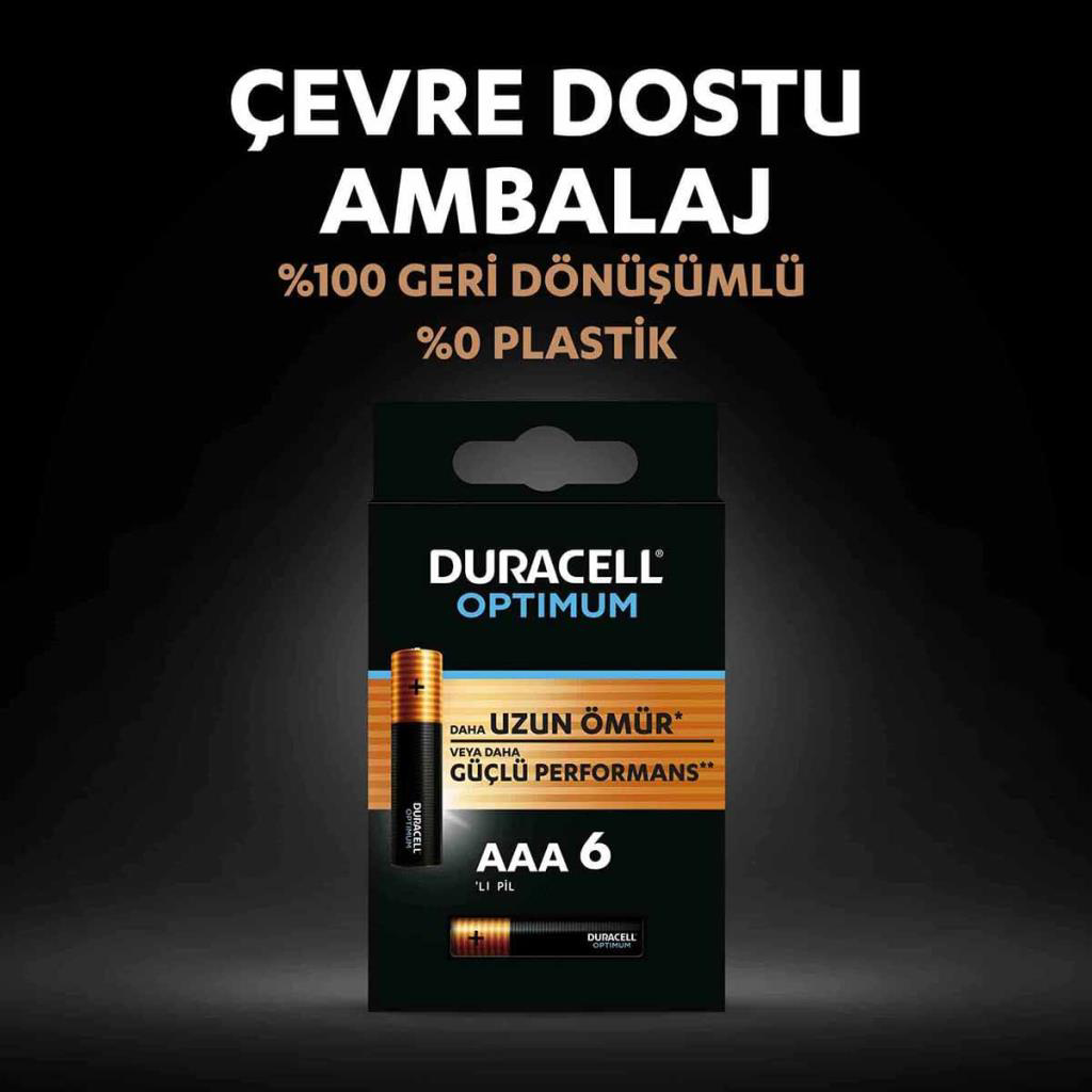 Duracell 6Lı Optimum AAA Kalem Pil Duracell 6Lı Optimum AAA Kalem Pil