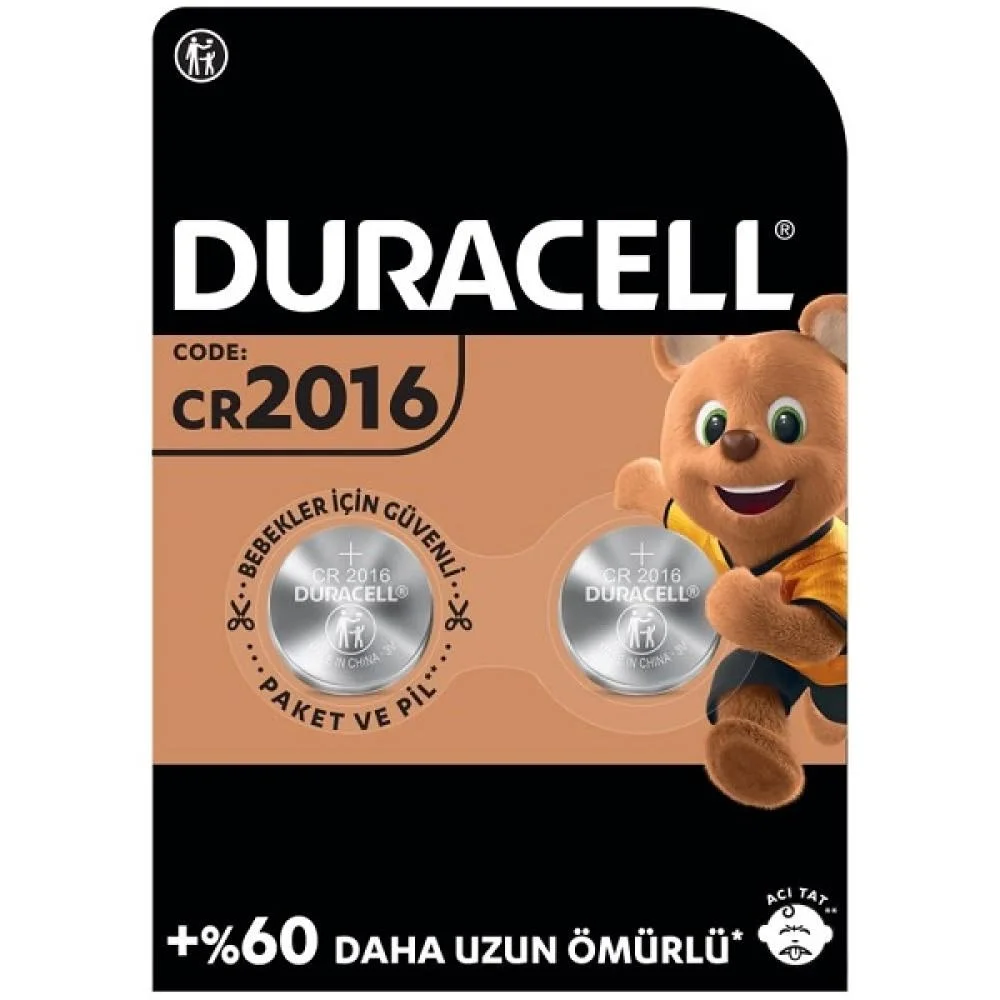 Duracell Cr2016 3v Lityum Pil 2'li Paket