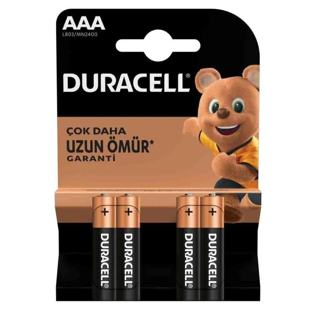Duracell Lr03/mn2400 Alkalin Aaa İnce Kalem Pil 4'lü Paket