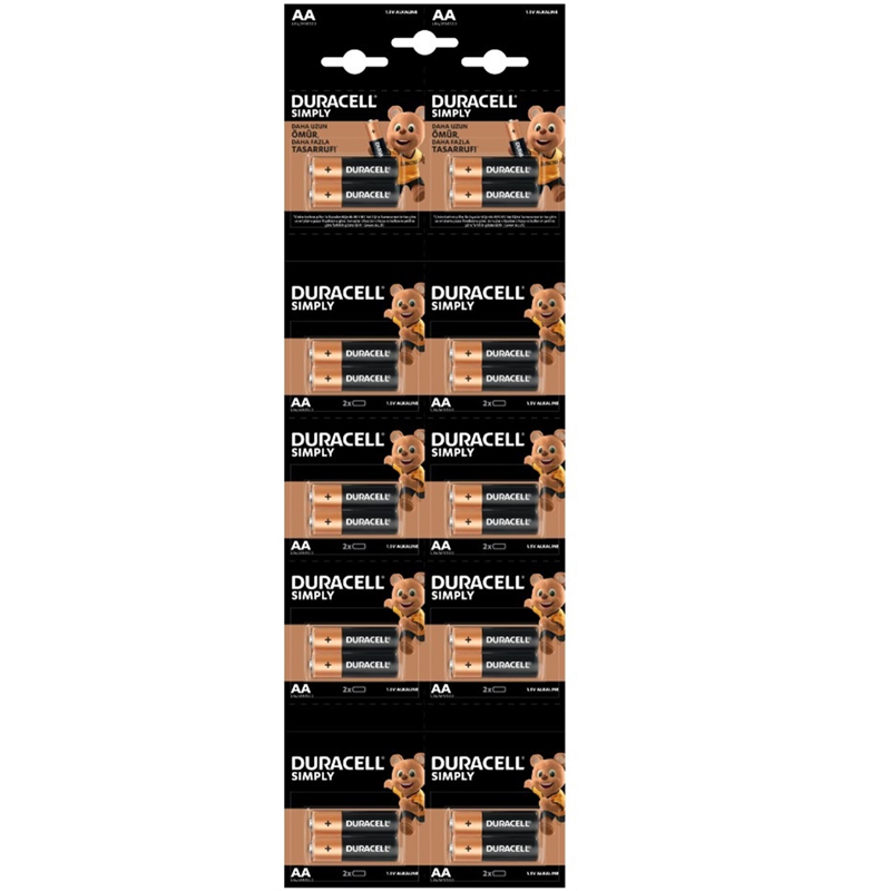 DURACELL LR6/MN1500 1.5 VOLT ALKALİN AA KALEM PİL (20Lİ KARTELA P