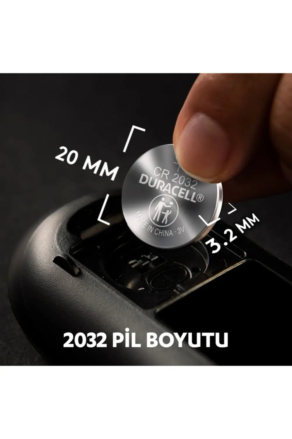 Duracell Özel 2032 Lityum Düğme Pil 3V, 2’li paket (DL2032/CR2032