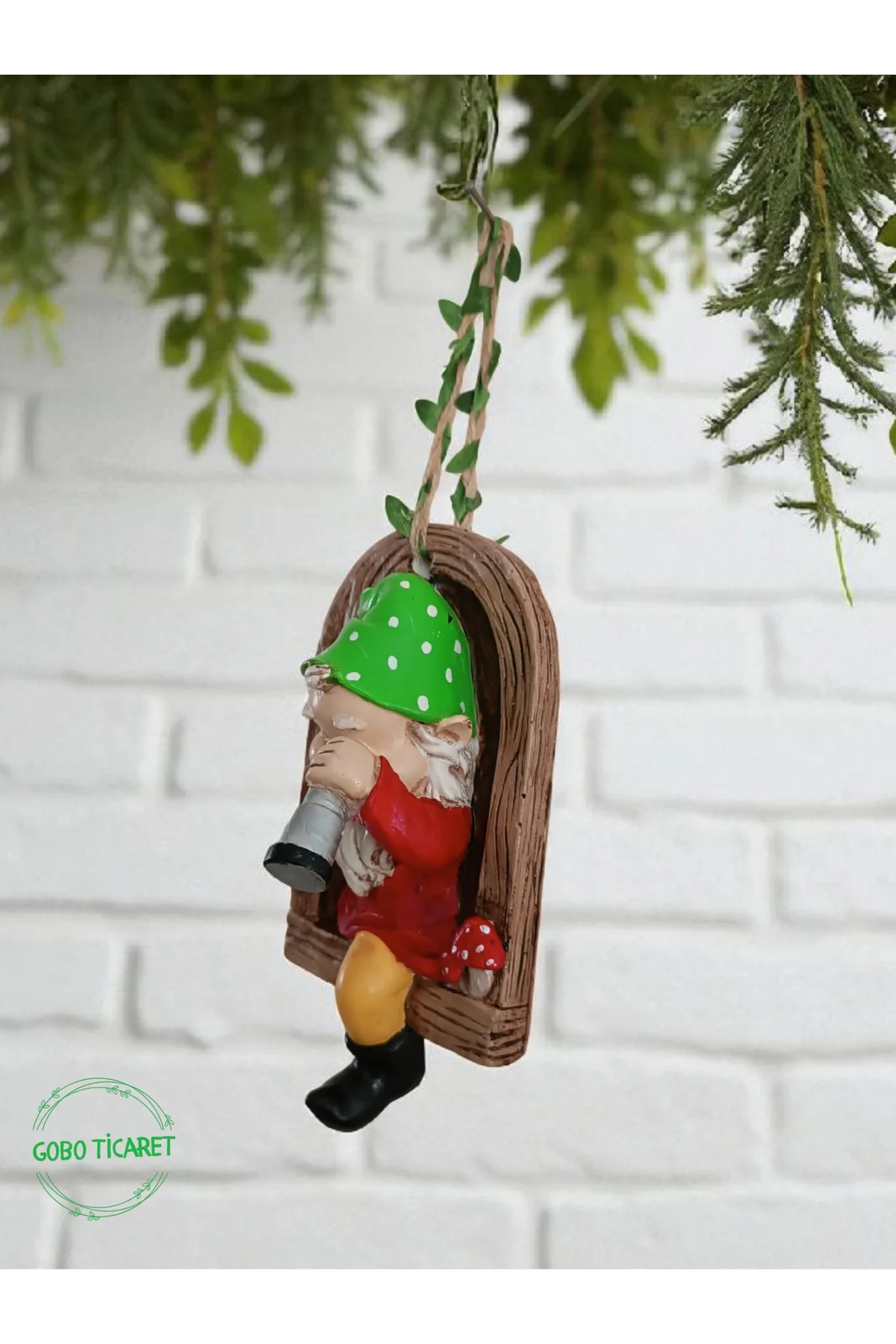 Dürbünlü Cüce Kapı Duvar Balkon Süsü Farklı Renklerde 14x10 cm