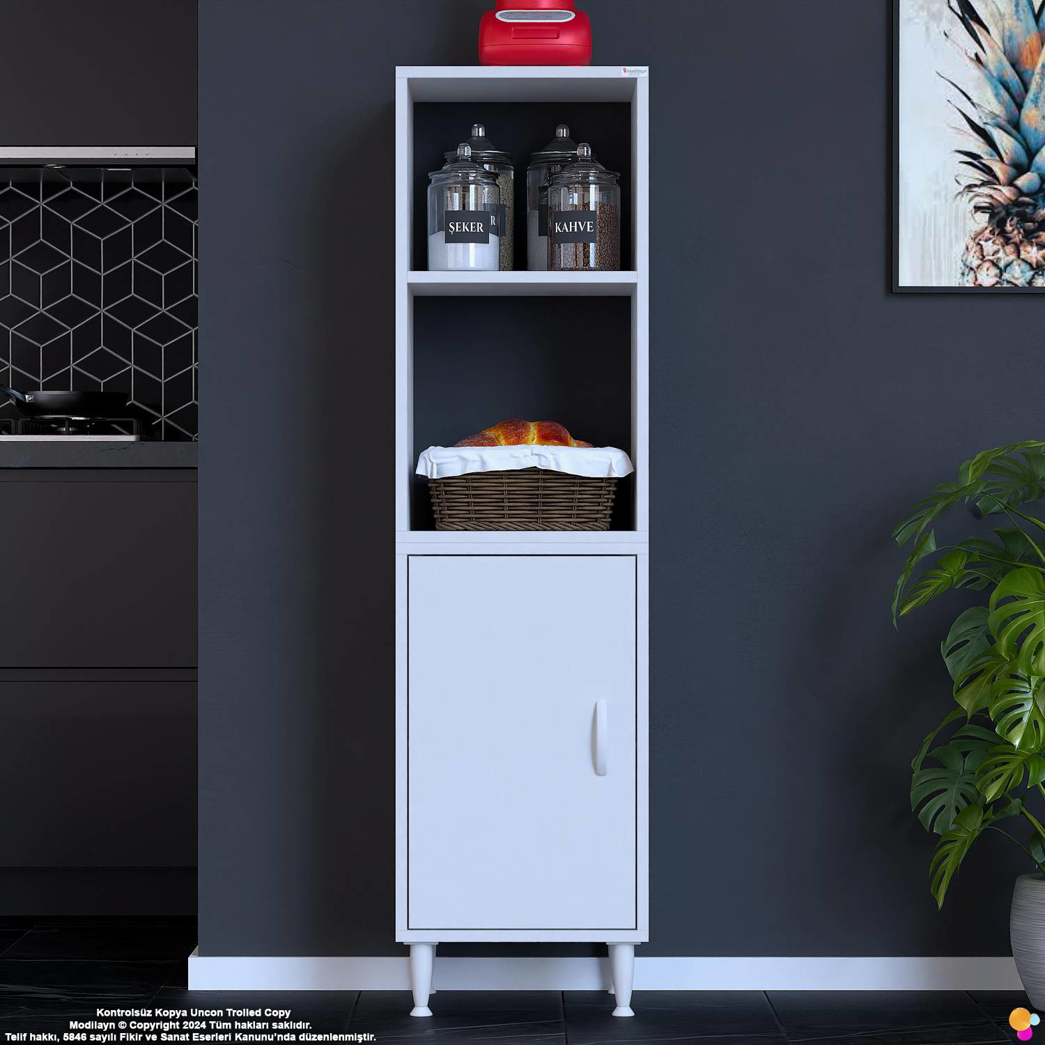 Duru 40 cm Çok Amaçlı Mutfak Dolabı Bölmeli Kiler Düzenleyici Raf Duru 40 cm Çok Amaçlı Mutfak Dolabı Bölmeli Kiler Düzenleyici Raf - Görsel 3