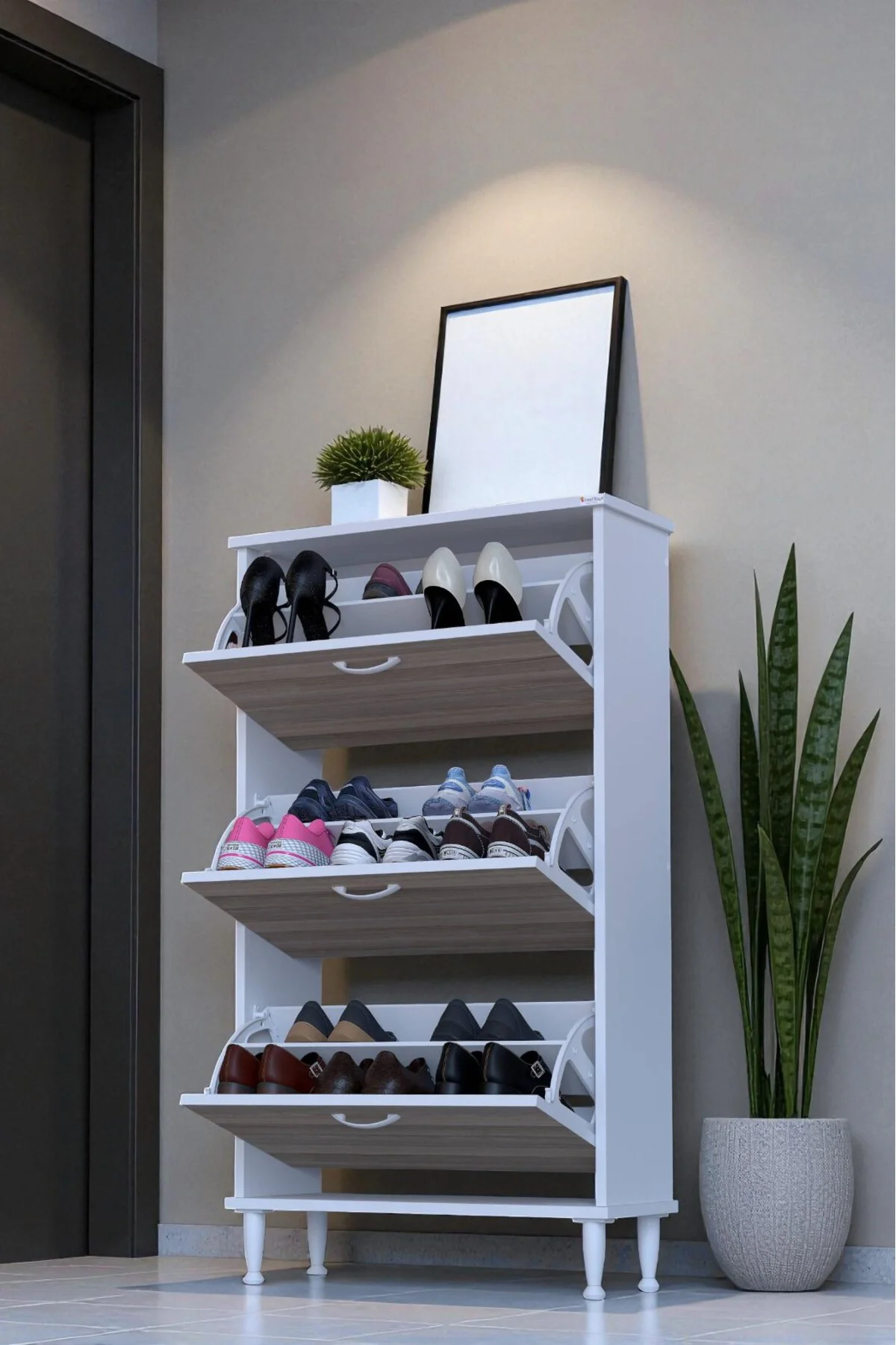 Duru 72 cm Genişlikte Cordoba Renk Ayaklı Ayakkabılık Antre/Kapı 