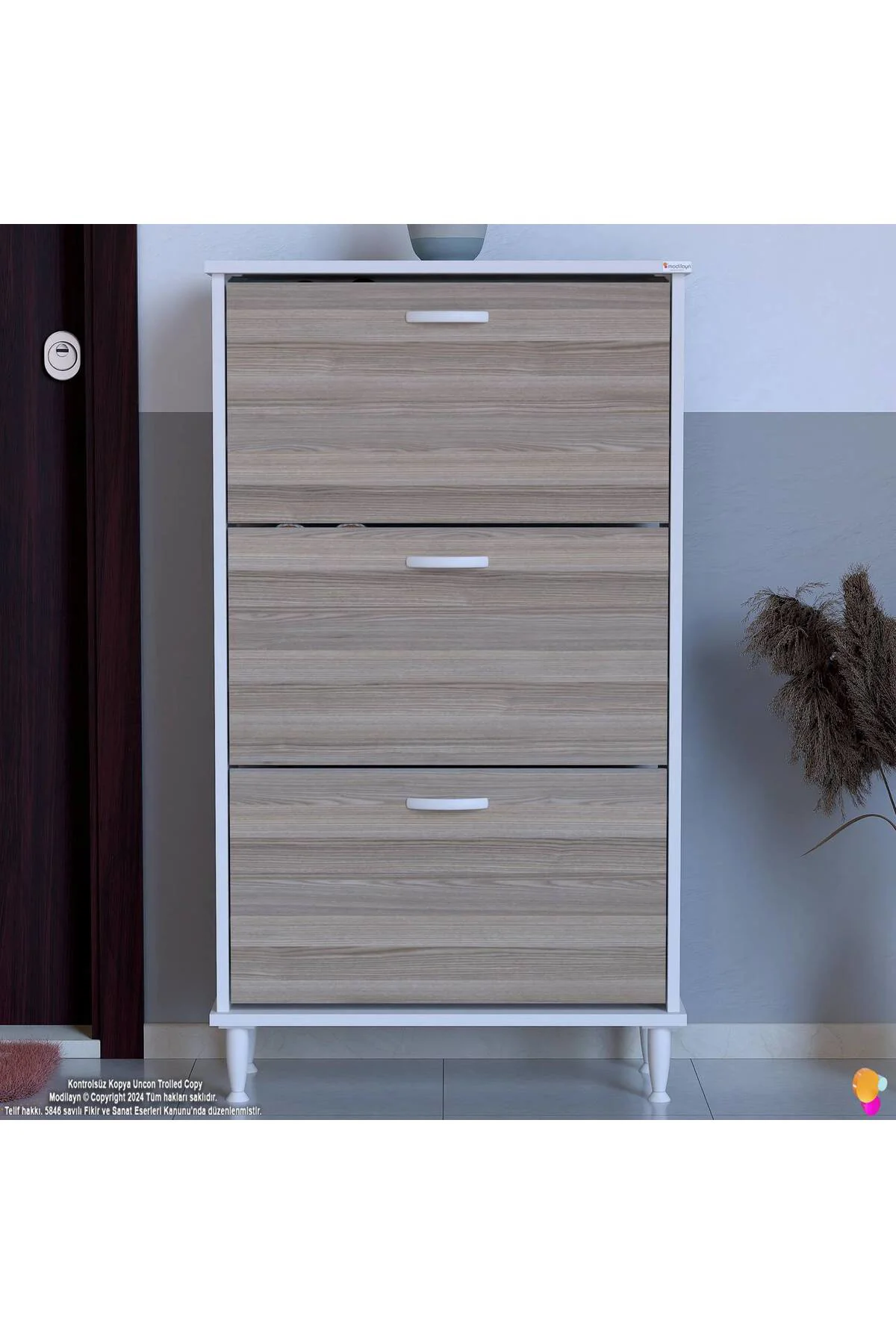 Duru 72 cm Genişlikte Cordoba Renk Ayaklı Ayakkabılık Antre/Kapı 