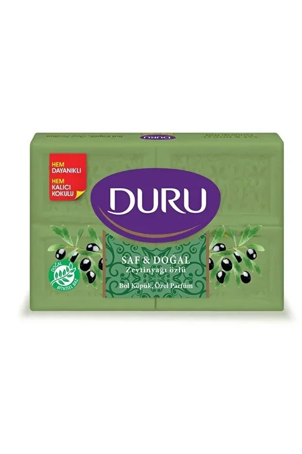 Duru Saf ve Doğal Kalıp Sabun 4x150 g - Zeytinyağı Özlü Duru Saf ve Doğal Kalıp Sabun 4x150 g - Zeytinyağı Özlü