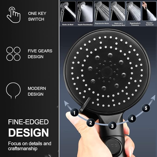 Woody Sofia Duş Başlığı 5 Mod