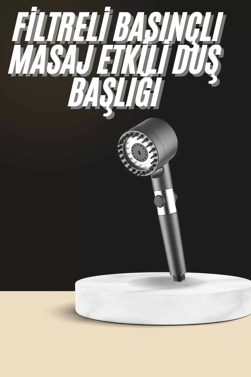 Duş Başlığı Profesyonel Masaj Başlıklı 3 Modlu Yeni Nesil Masaj Uçlu Su Tasarruflu - Lisinya