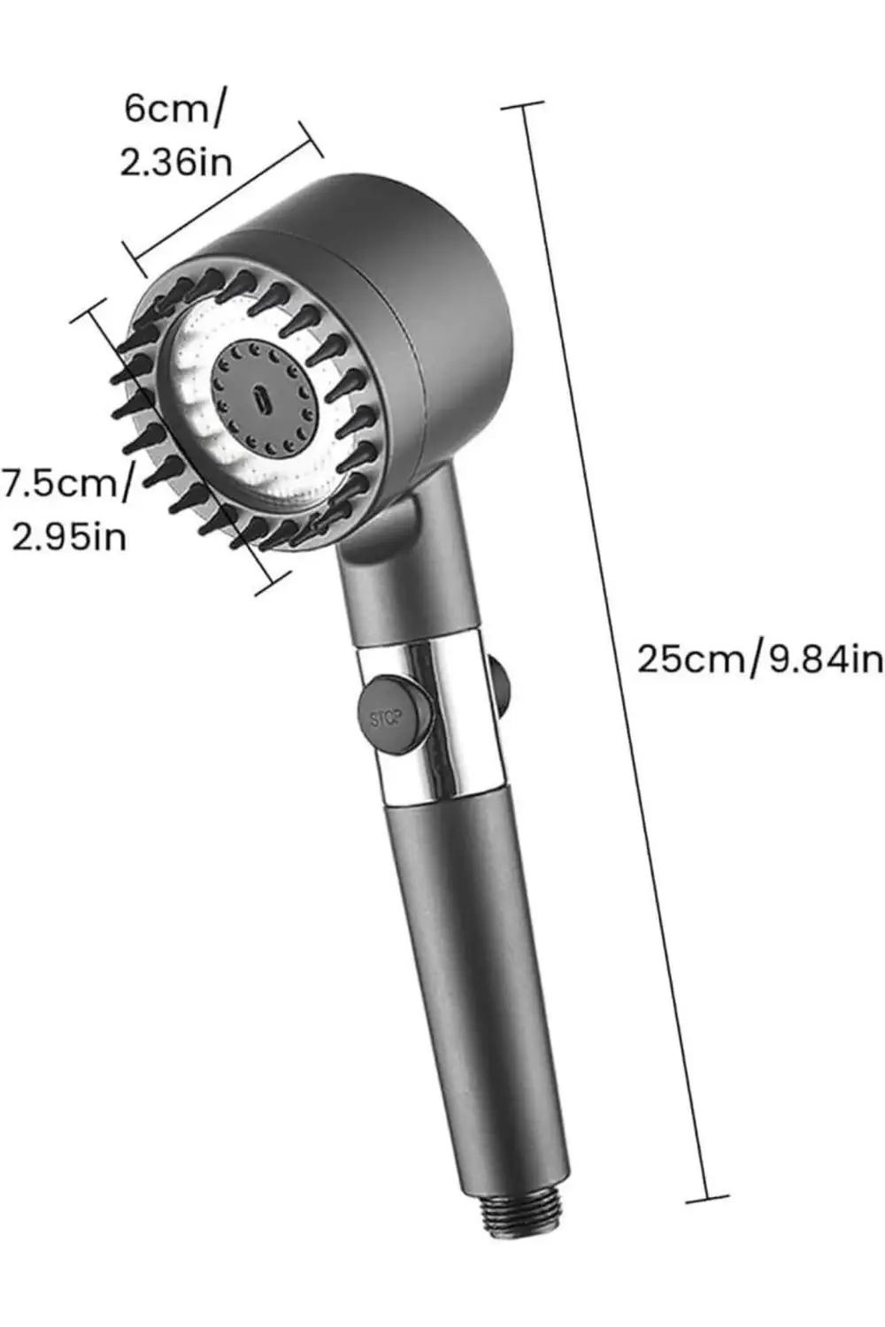 Duş Başlığı Profesyonel Masaj Başlıklı 3 Modlu Yeni Nesil Masaj U
