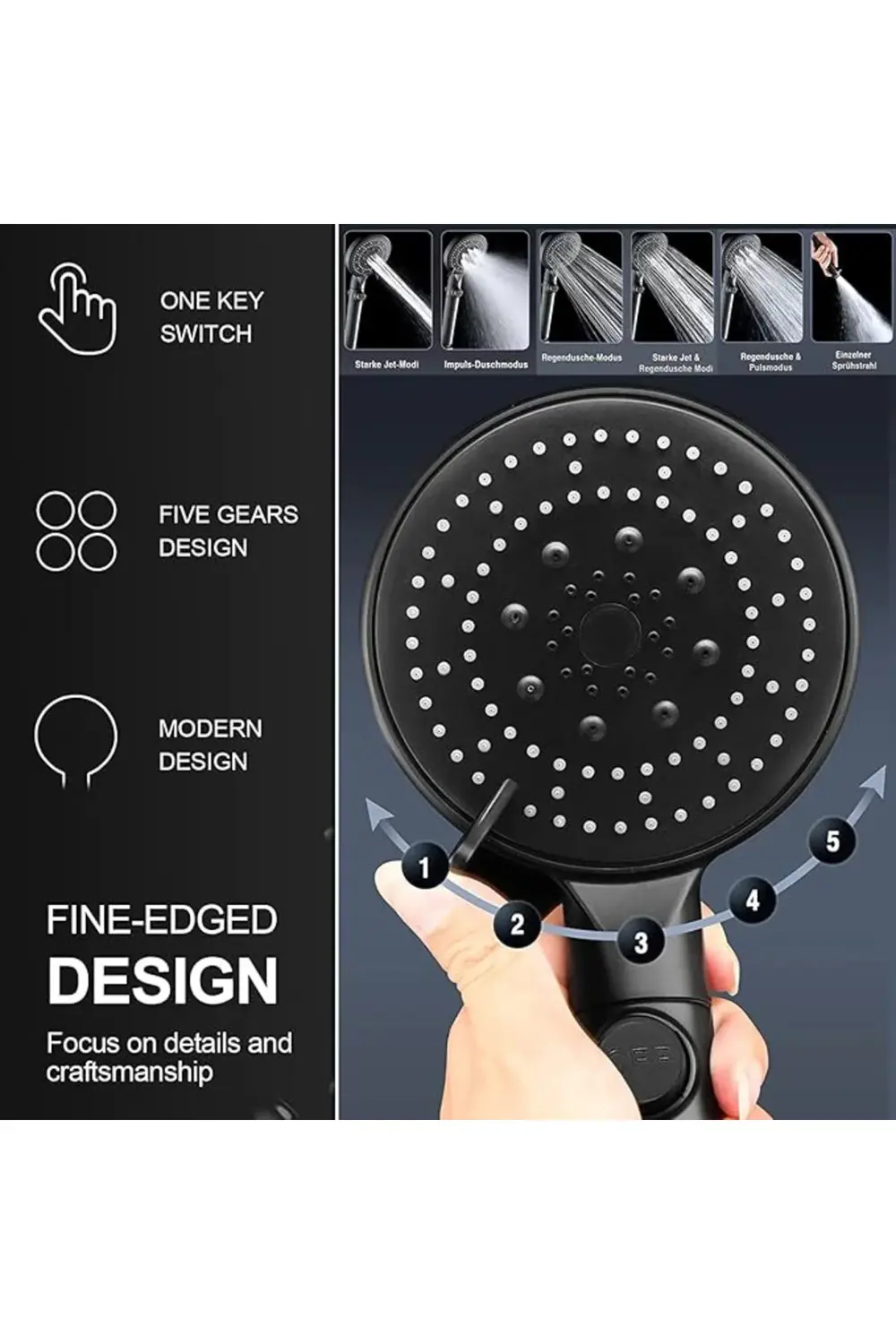 Duş Başlığı Seti 5 Mod