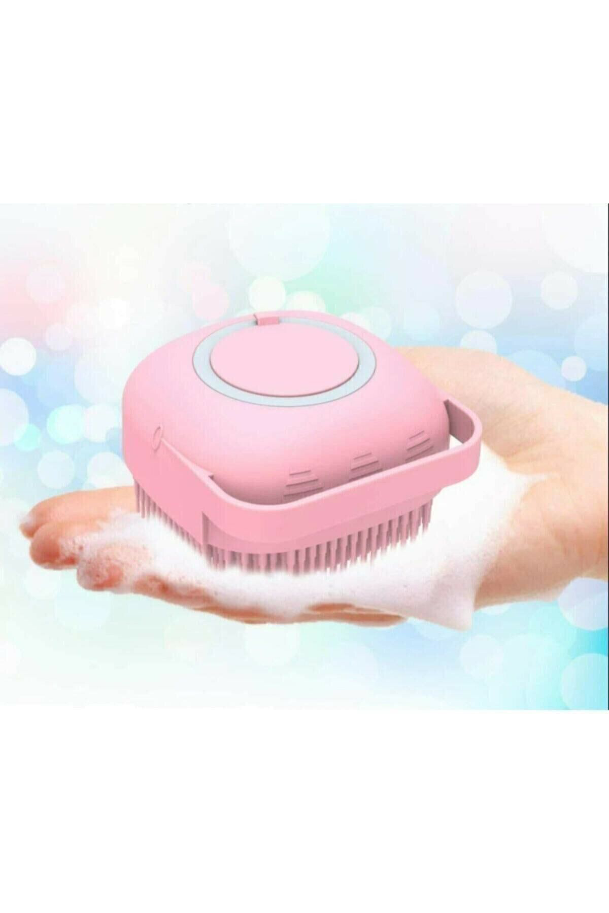 Duş Jeli Hazneli Silikon Fırça Şampuan Peeling Masaj Fırçası Bany