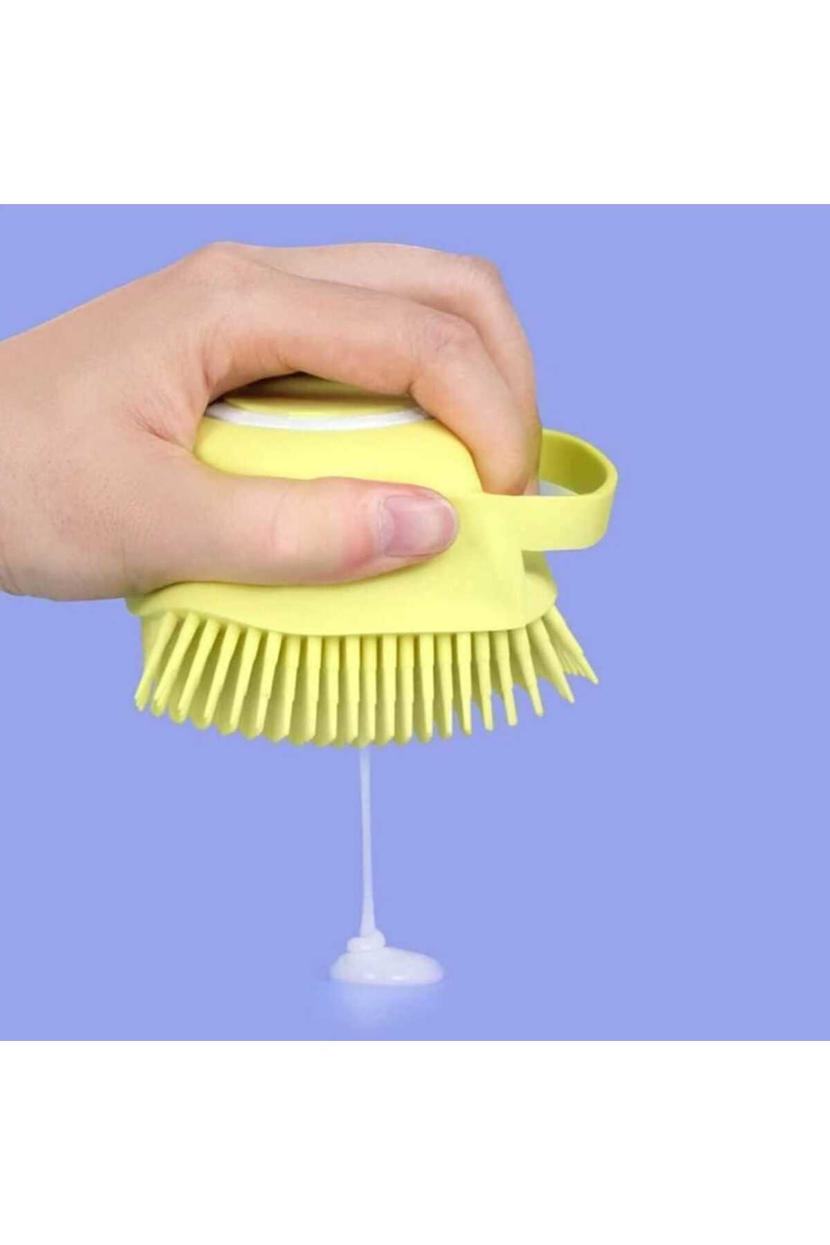 Duş Jeli Hazneli Silikon Fırça Kese Çok Amaçlı Vücut Temizleme Pe