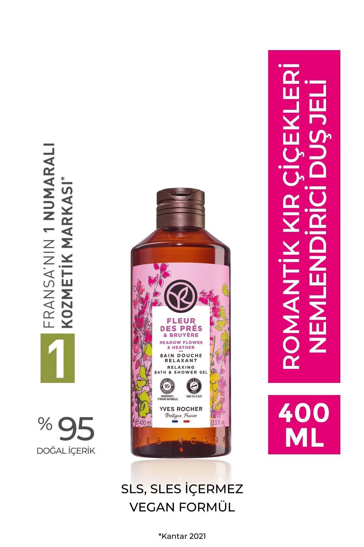 Duş Jeli - Nemlendirici Romantik Kır Çiçekleri-SLS,SLES İçermez,V