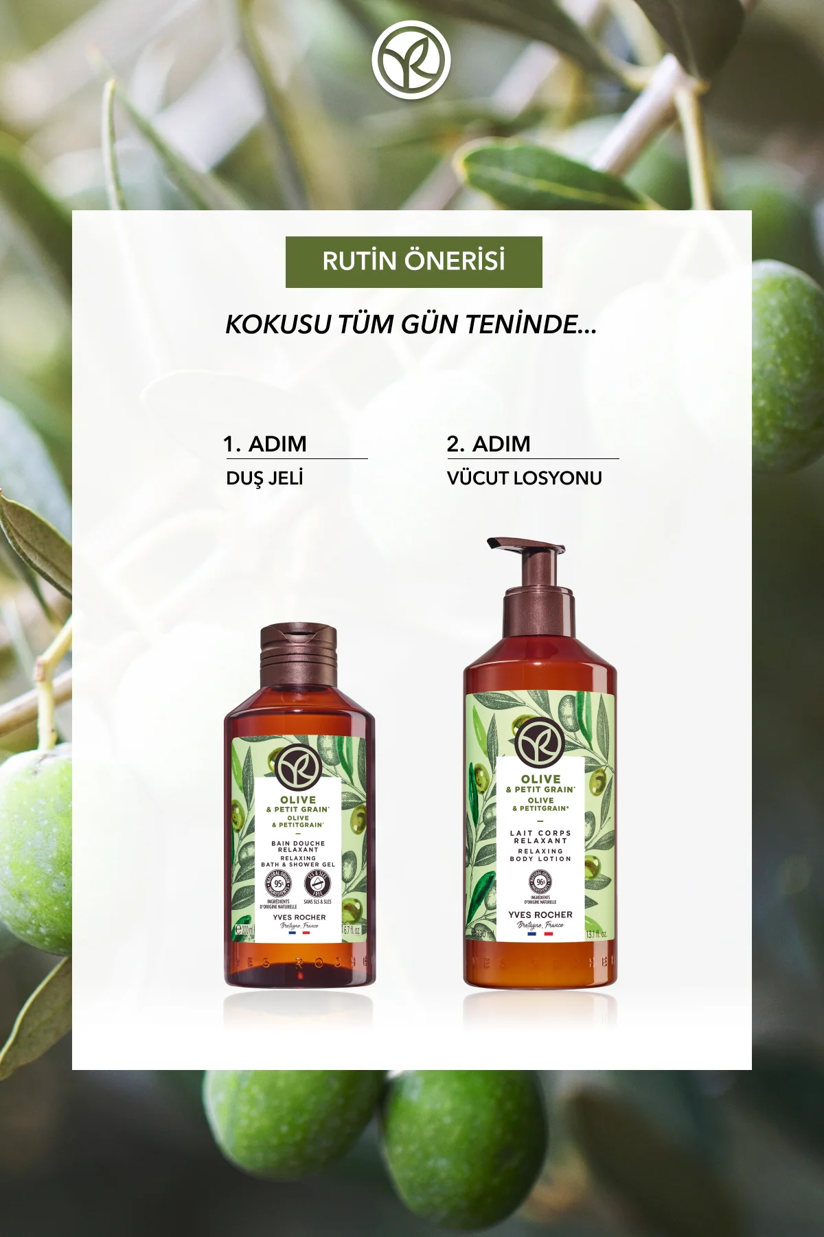 Duş Jeli - Nemlendirici Ferahlatıcı Zeytin Turunç -SLS,SLES İçerm