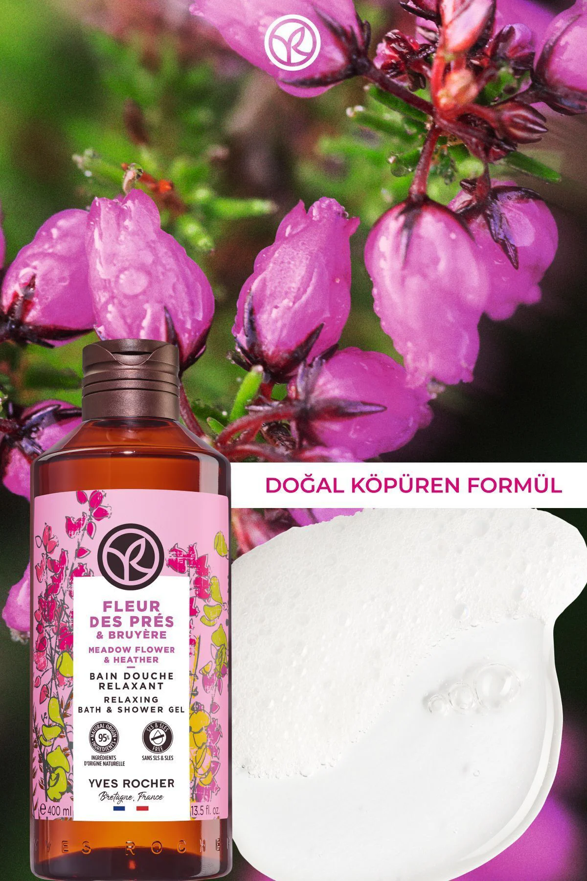 Duş Jeli - Nemlendirici Romantik Kır Çiçekleri-SLS,SLES İçermez,V