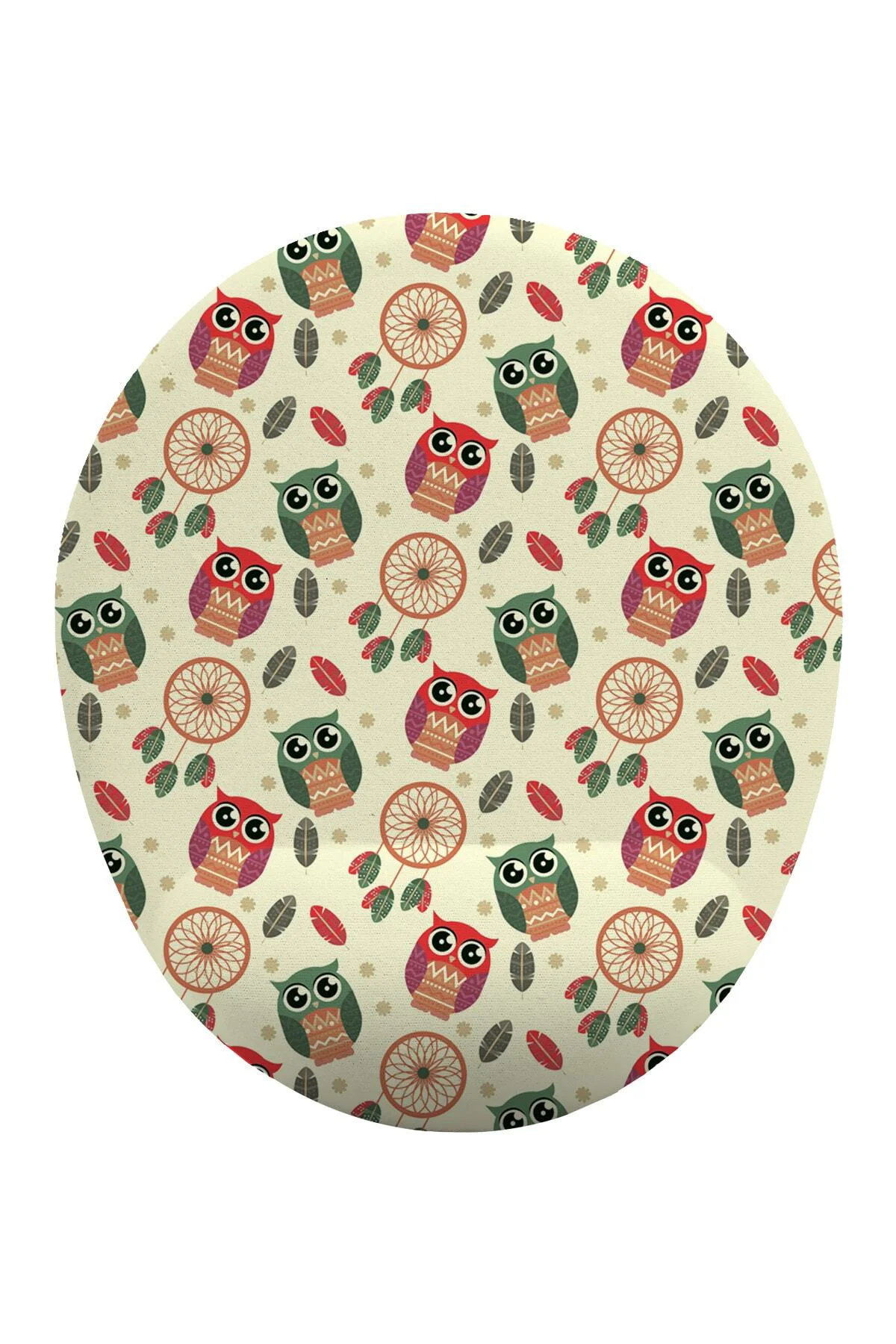 Düş Kapanı Ve Baykuş Desenli Bilek Destekli Mouse Pad Ergonomik Kaymaz Taban Mousepad Fare Altlığı