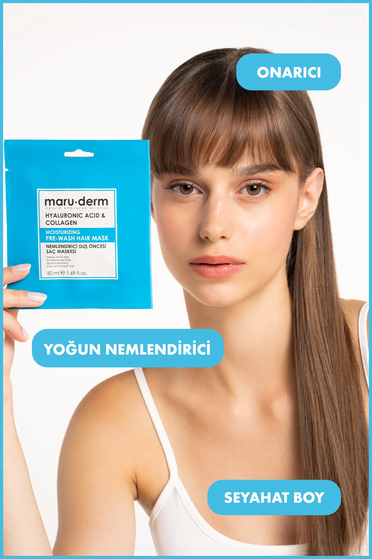 Duş Öncesi Saç Maskesi - Hyalüronik Asit & Kolajen Nemlendirici D