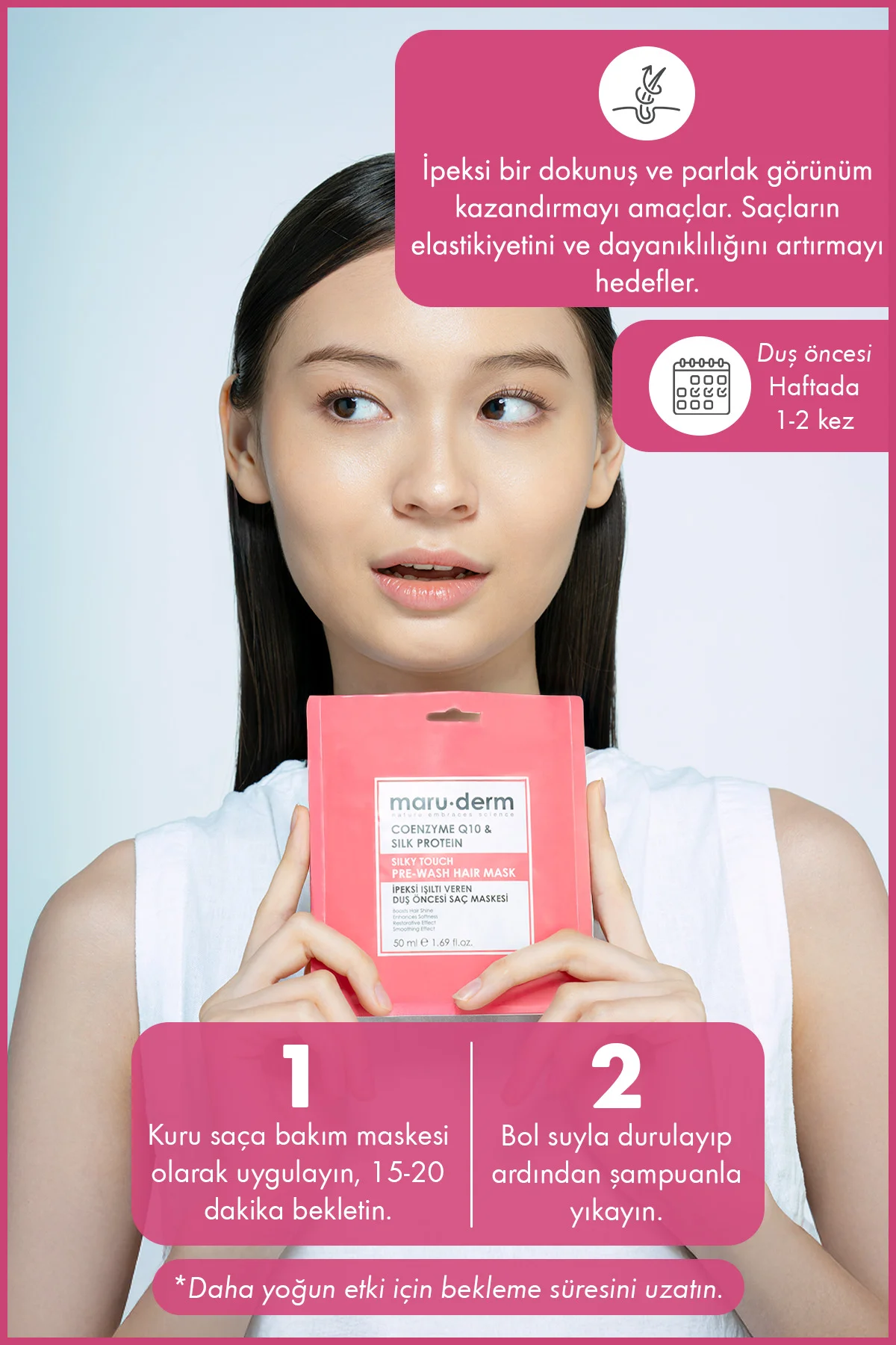 Duş Öncesi Saç Maskesi -coenzyme Q10 & Silk Protein Ipeksi Işıltı