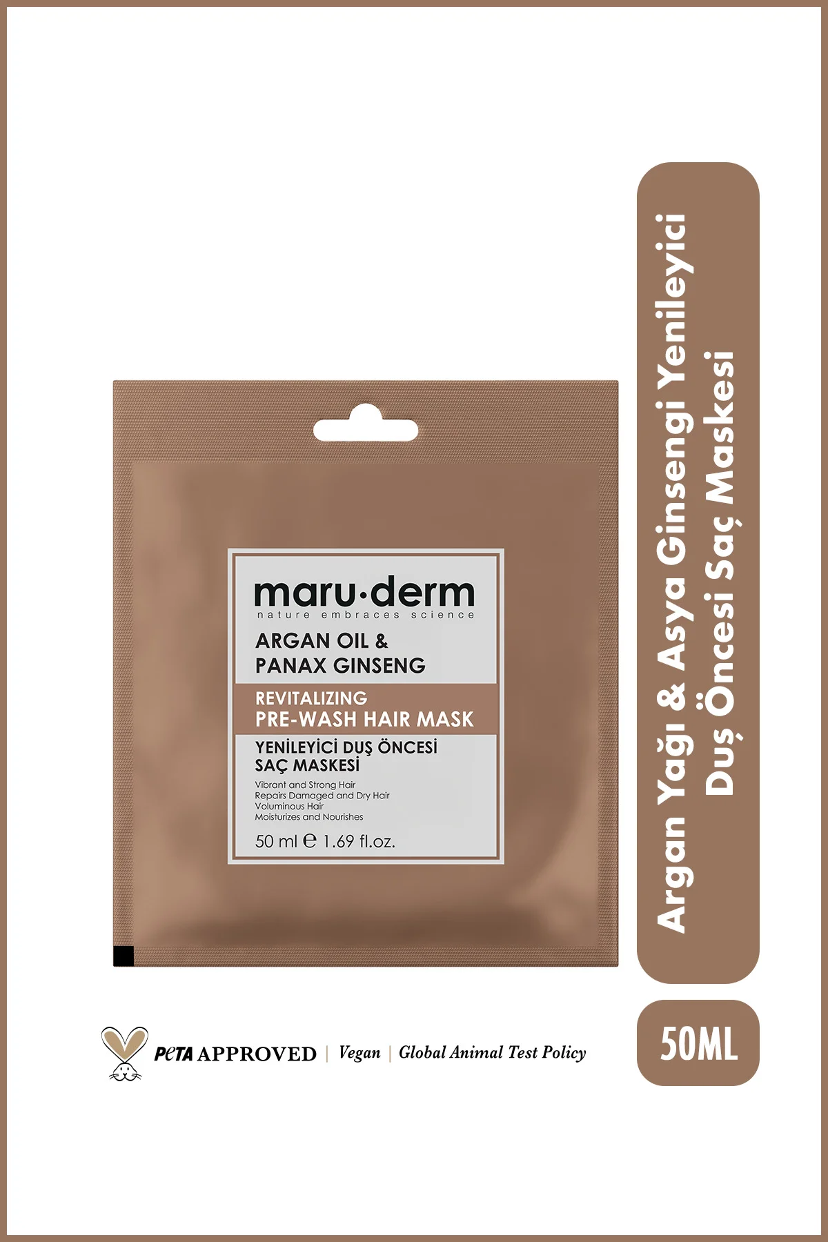 Duş Öncesi Saç Maskesi - Argan Yağı & Asya Ginsengi Yenileyici Du