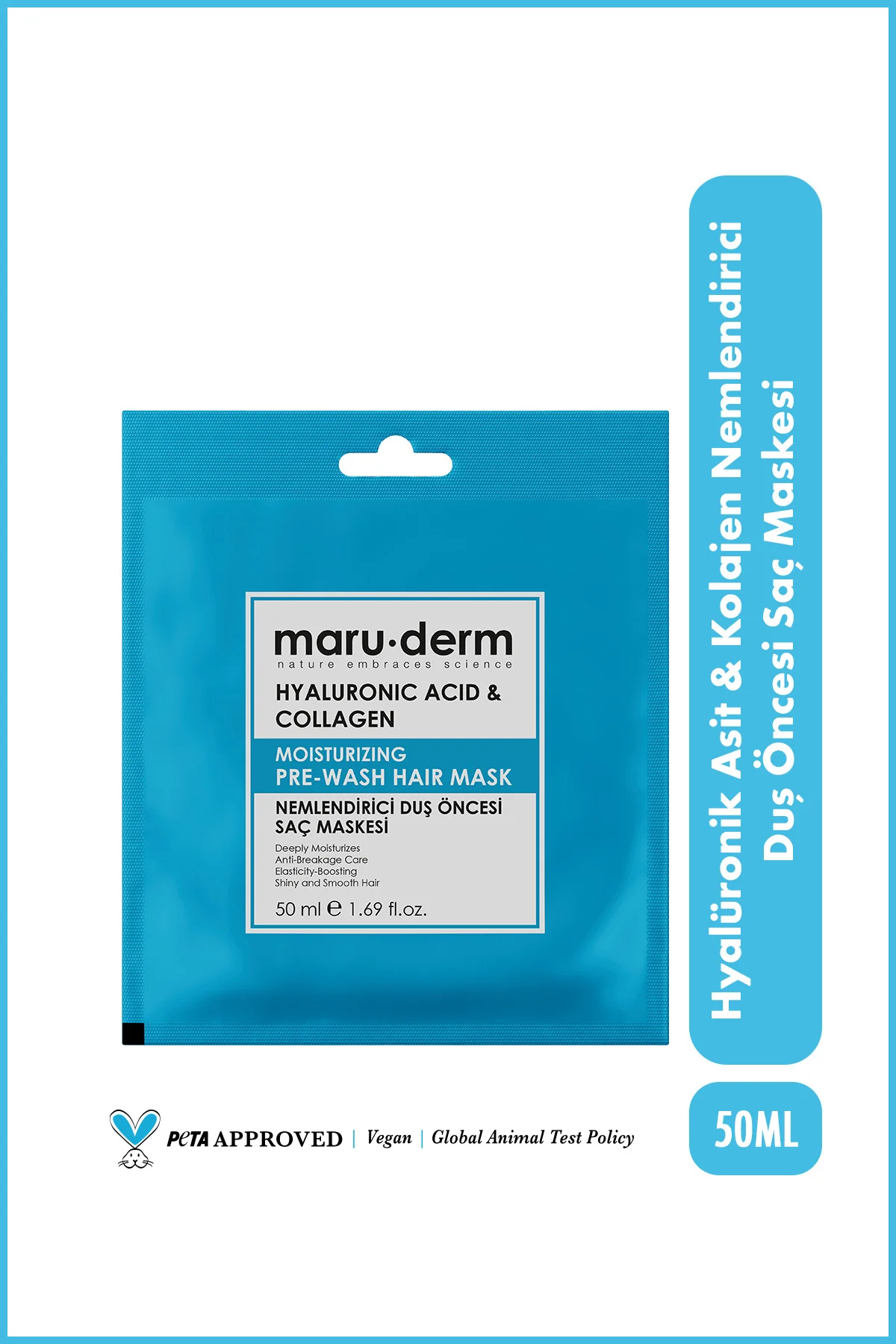 Duş Öncesi Saç Maskesi - Hyalüronik Asit & Kolajen Nemlendirici D