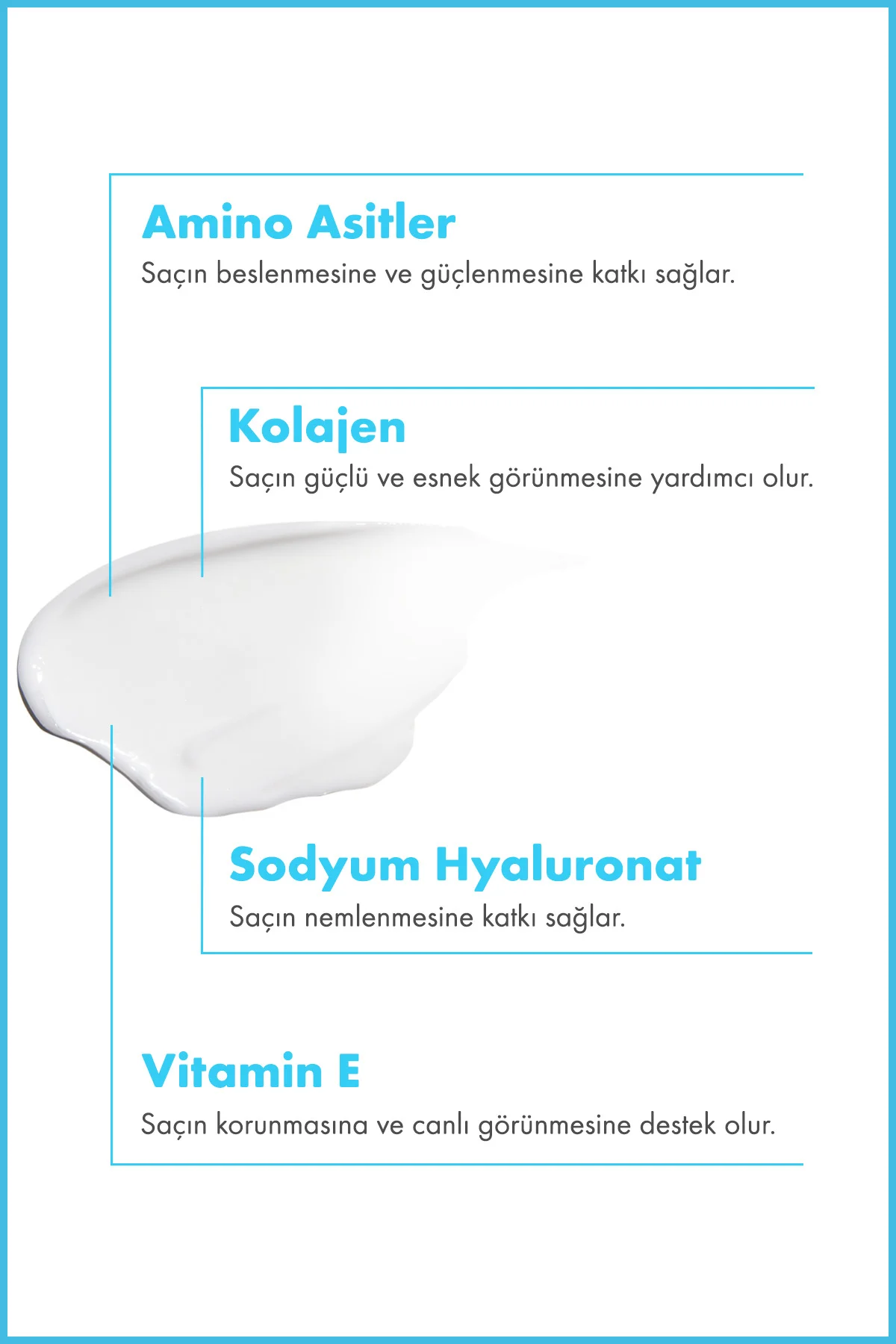 Duş Öncesi Saç Maskesi - Hyalüronik Asit & Kolajen Nemlendirici D