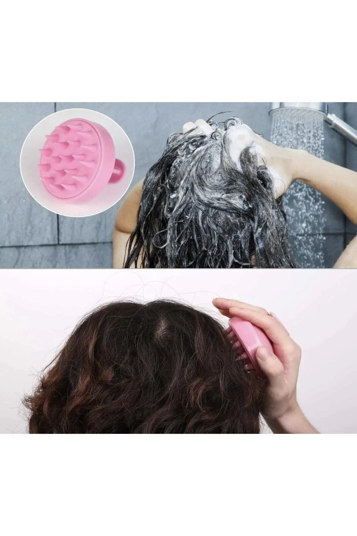 Kfchome Duş Tarağı Silikon Saç Yıkama & Saç Derisi Masaj Tarağı
