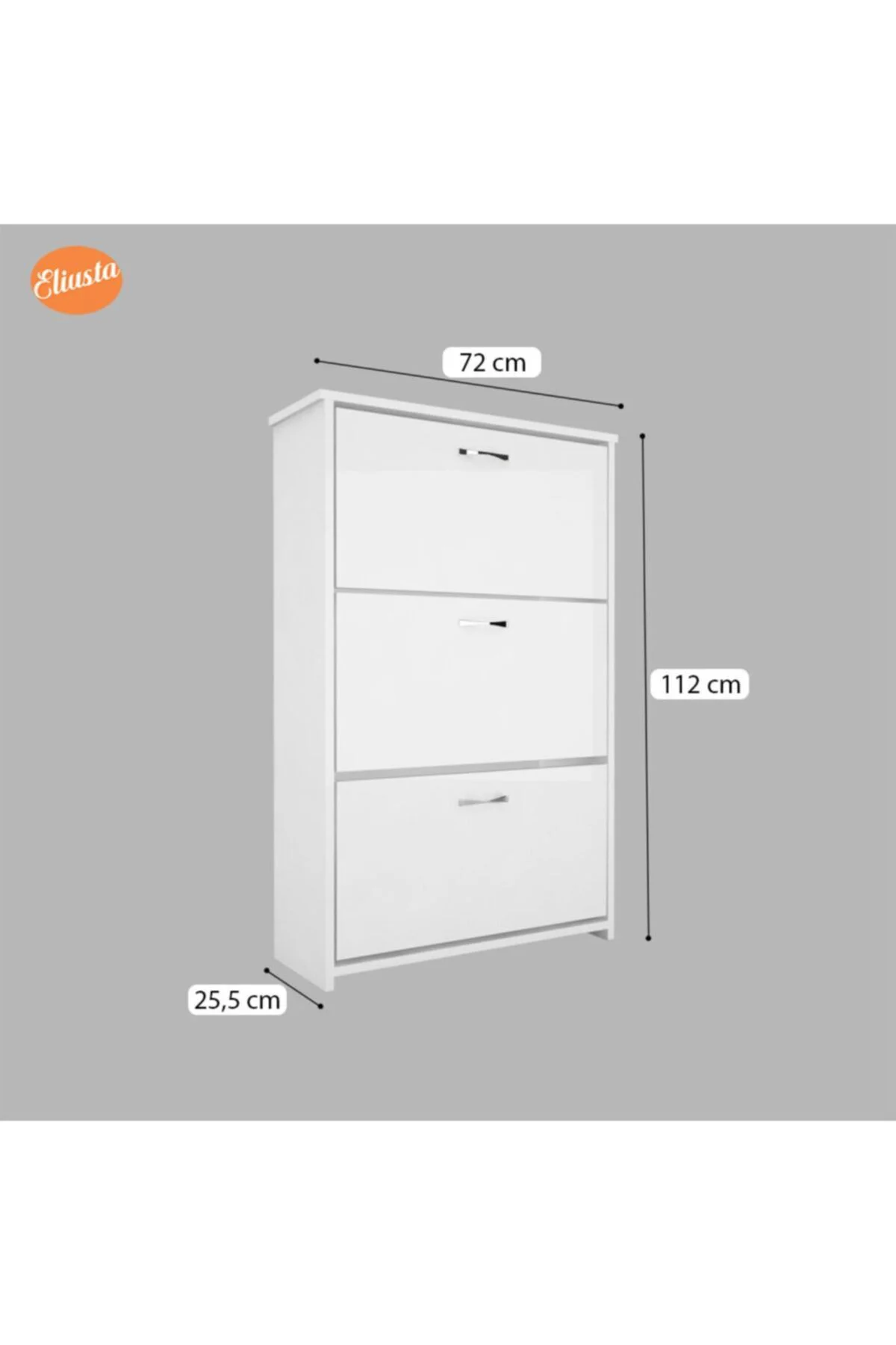 Duser Kapaklı Ayakkabılık Dolabı 3 Kapaklı Ayakkabı Dolabı