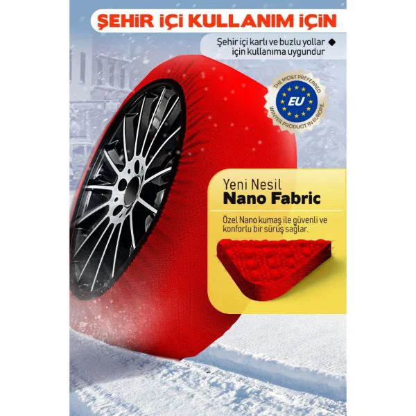 Dust Eco Kar Çorabı Lastik Kaydırmazı 2 Adet Montaj Seti